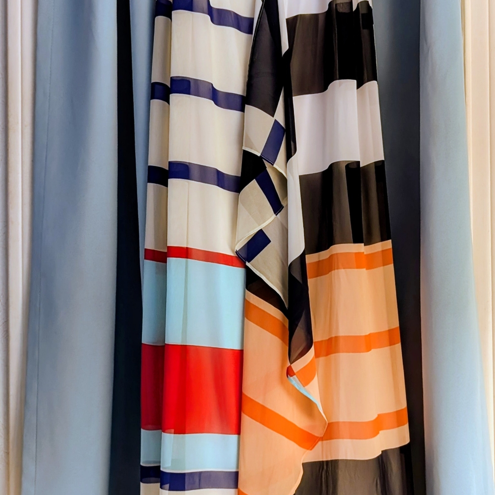 NWT Lane Bryant Striped Maxi Dress - Navy, White, Red, Orange, Blue